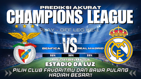 GARASISLOT Prediksi bola Benfica VS Real Madrid