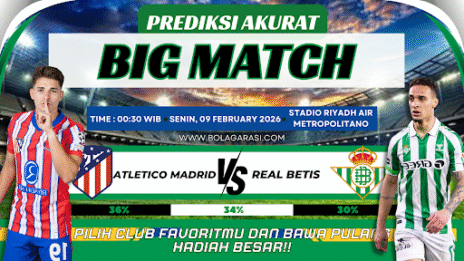 GARASISLOT Prediksi bola Atletico Madrid vs Real Betis